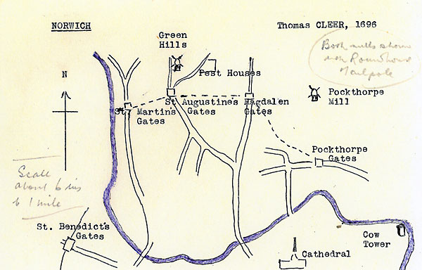 Cleer's Map 1696