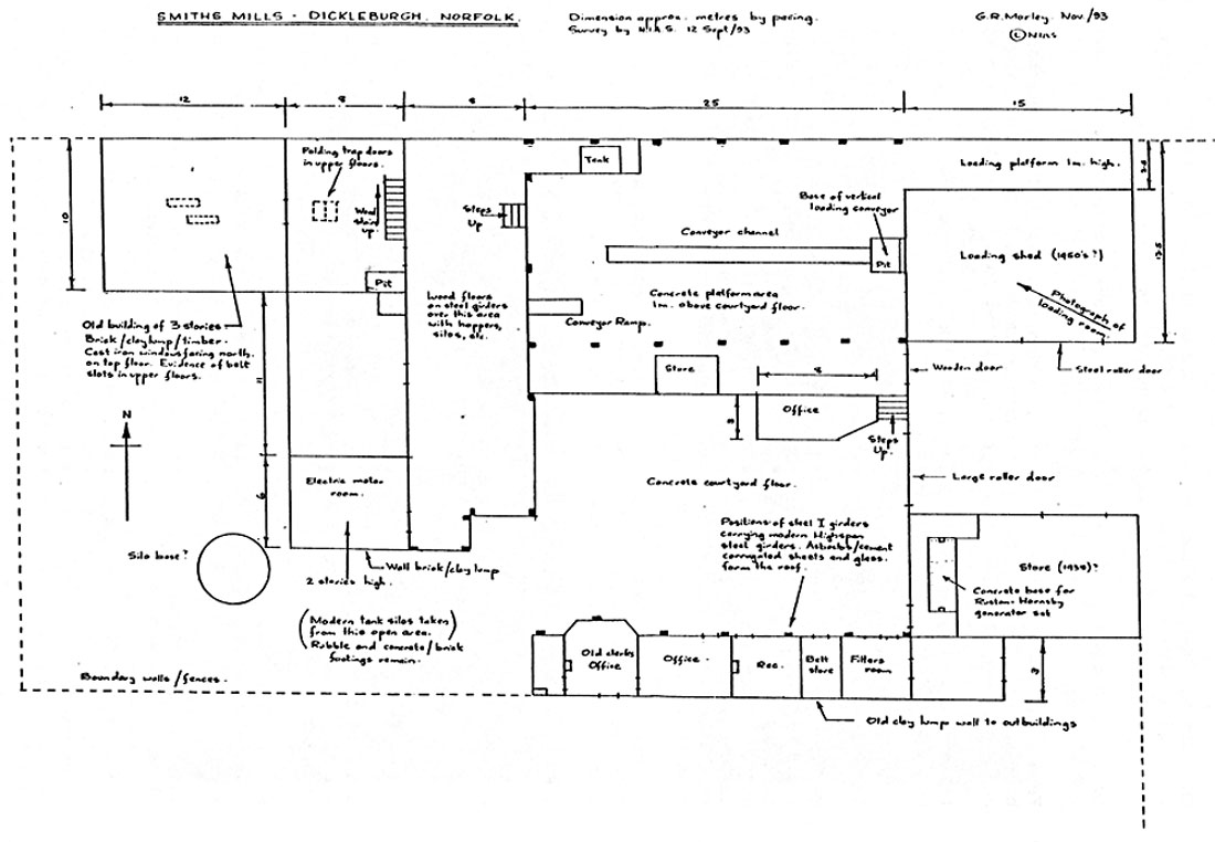 Plan from NIAS survey 12th September 1993