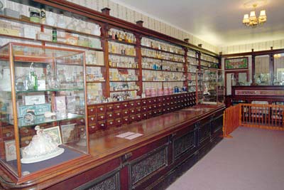 Victorian pharmacy in the Broads Museum 6th June 2004 