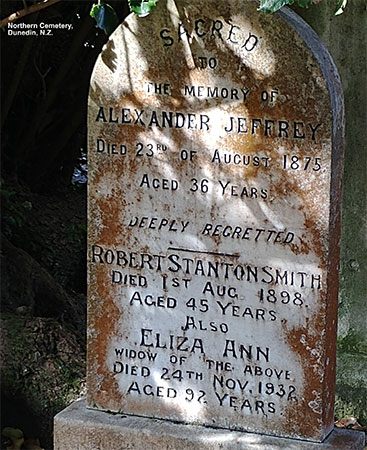 Robert & Eliza Smith's gravestone