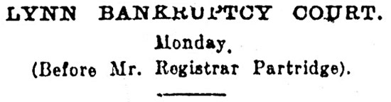 Lynn Advertiser - 11th November 1910