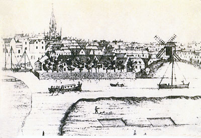 J. Corbridge's West Prospect of Yarmouth - c.1740