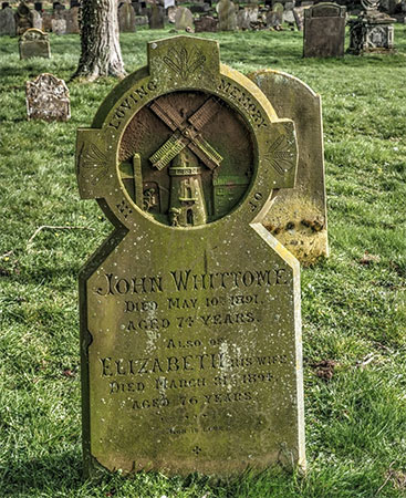 John Whittome's gravestone - 2020