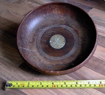 Oak bowl made from the mill's timber