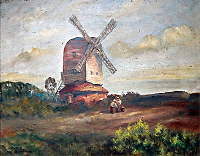 Oil painting by Walter E. Plumstead c.1925 