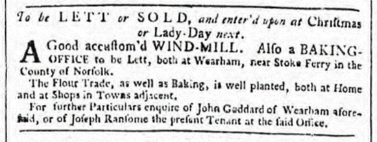 Ipswich Journal - 1st December 1750