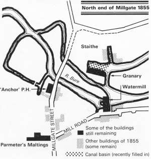 1855 layout of Aylsham staithe