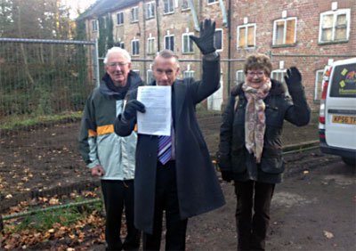 Aylsham Town Councillors - Barry Lancaster, David Harrison and Annette Overton.- December 2014 
