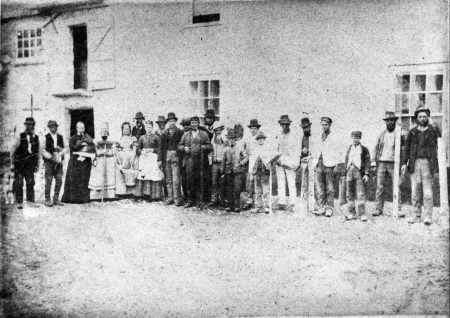 Bintry staff and building workers enlarging the mill in 1870