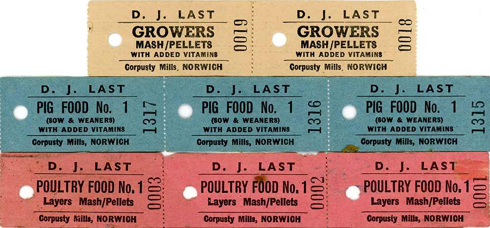 Selection of sack labels - c.1960