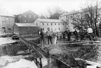 Dredging at the rear of the mill in 1896