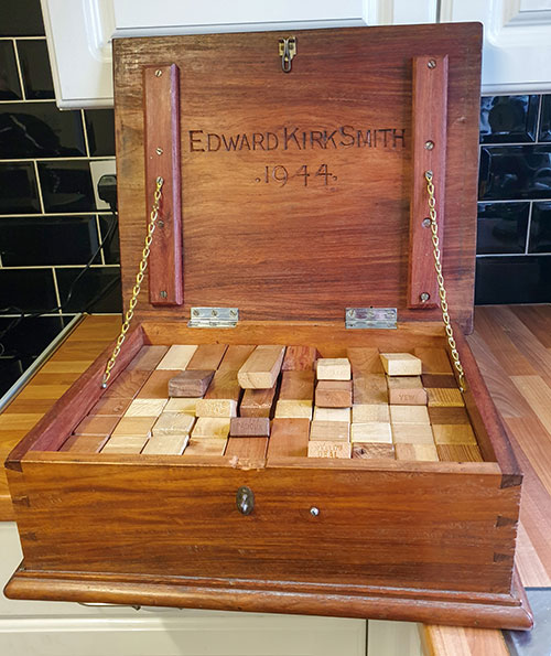 Box made by Ernest Geoffrey Smith for grandson Edward Kirk Smith