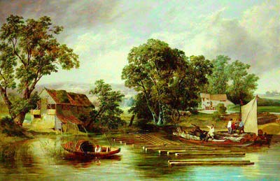 Oil painting by Alfred Priest 1836